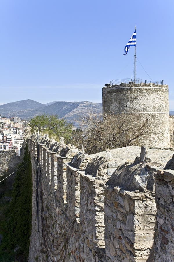 Castle at Kavala city in Greece