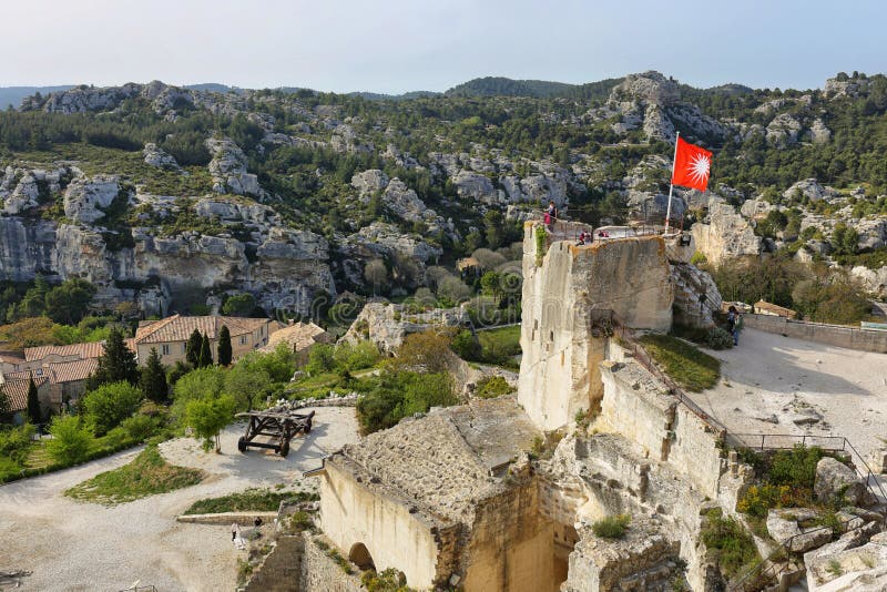Castle Les Baux De-Provence in Spring, Provence, France Editorial Stock ...