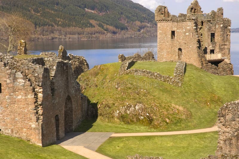 Castle Grant at Loch Ness in Scotland Stock Image Image of grant