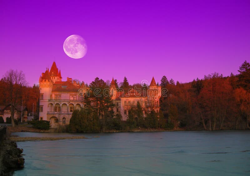 Castle and moon