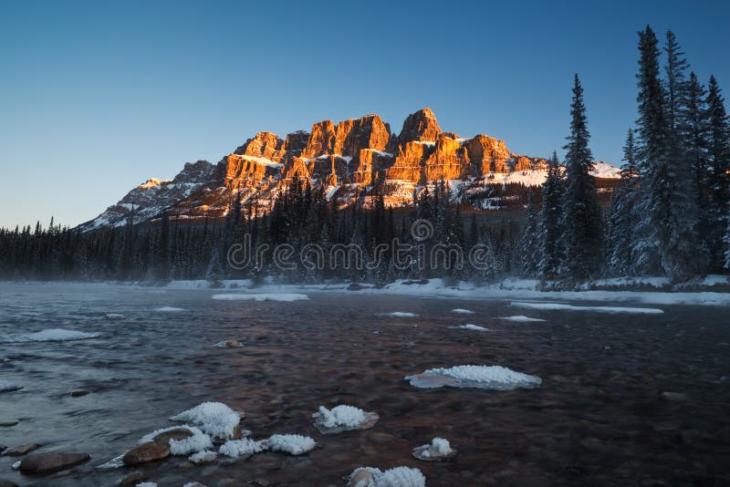 Castle Mountain in Banff National Park, Alberta, Canada royalty free stock image Castle Mountain in Banff National Park, Alberta, Canada royalty free stock image