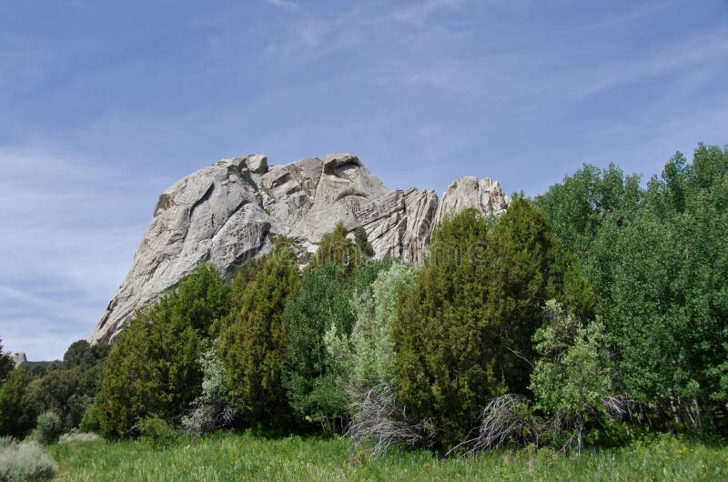Castle Rock Above the Trees Stock Photo Image of park, idaho 42222984