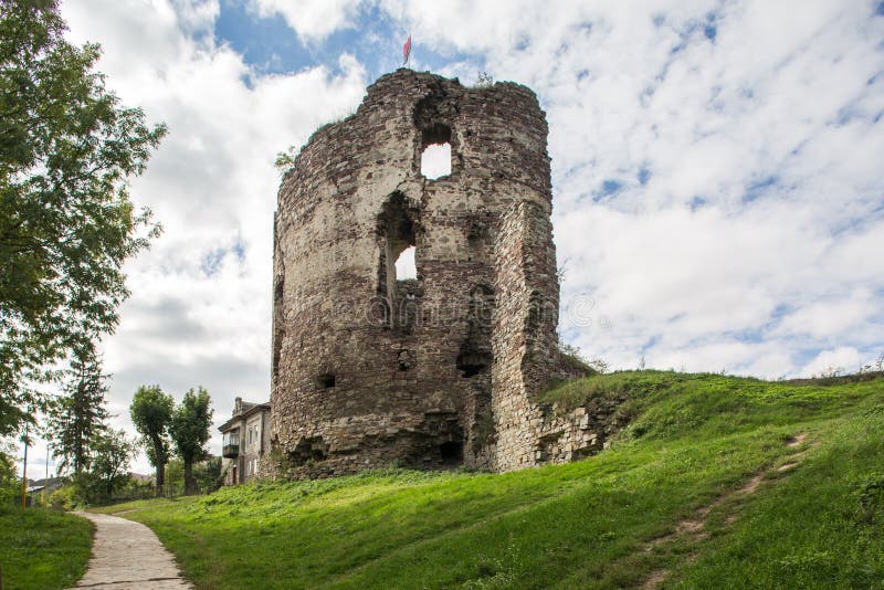 Castle ruins in Buchach, Ternopil oblast, Ukraine