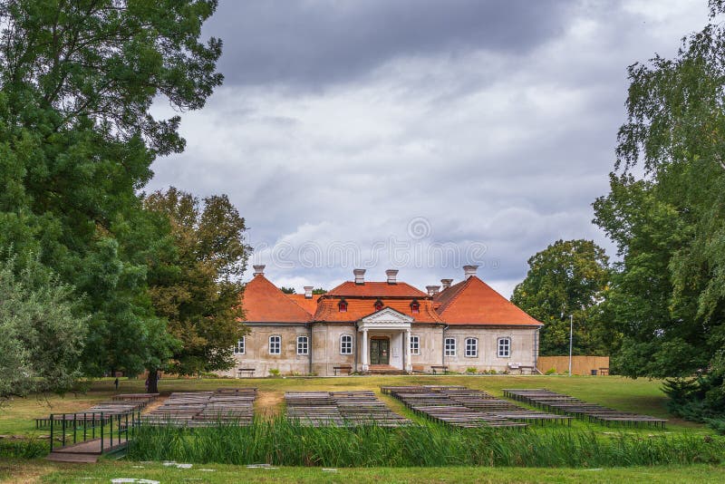 Castle ruins Franz Schubert in park, Zeliezovce