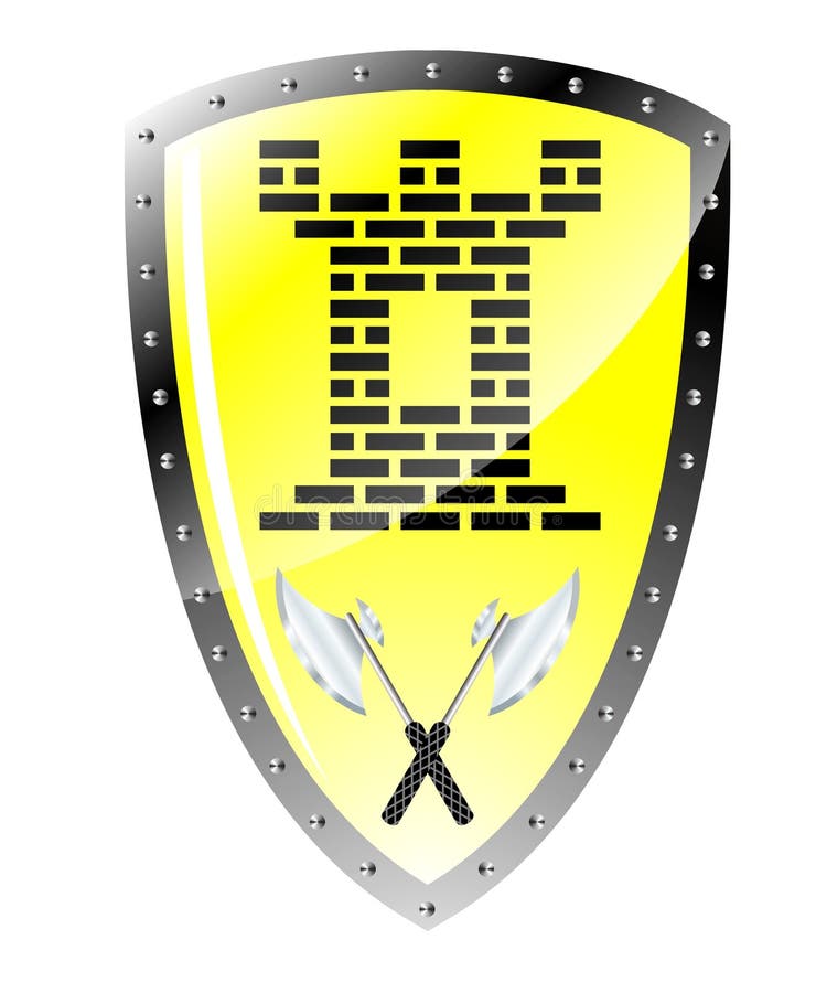 Castle shield vector stock illustration