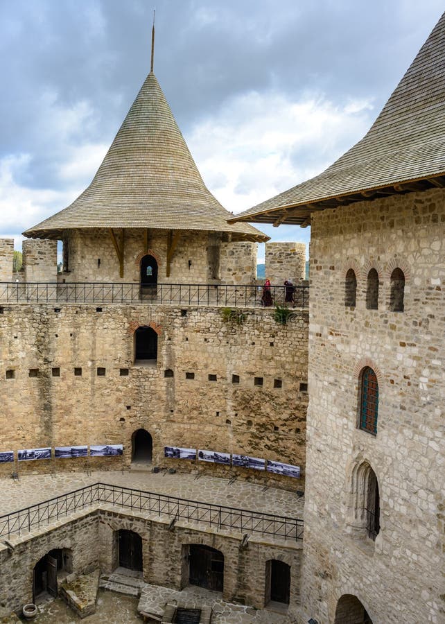 Castle in Soroca, Medieval Fortress. Architectural details of medieval fort in Soroca. Republic of Moldova. Photo made during the autumn cycling trip Moldova royalty free stock photography Castle in Soroca, Medieval Fortress. Architectural details of medieval fort in Soroca. Republic of Moldova. Photo made during the autumn cycling trip Moldova royalty free stock photography