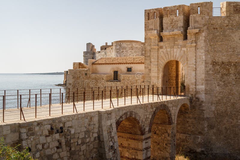 Castle of Syracuse, Sicily Island Stock Photo Image of fortification