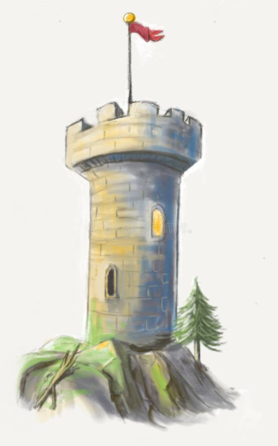 Castle tower illustration