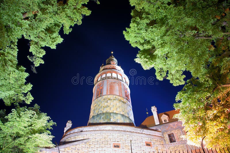 Castle tower in the nigth