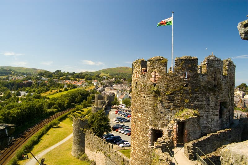 Castle and welsh landscape