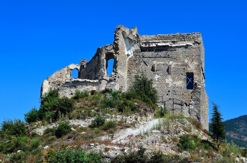 The Castle Zuccarello, Savona, Italy Stock Photo Image of alleys