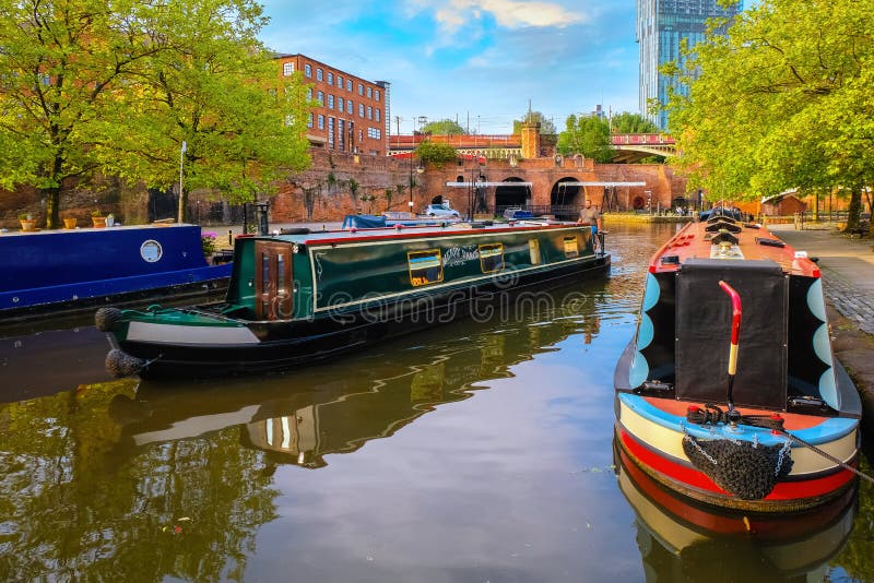 Castlefield, das Innenstadtnaturschutzgebiet in Manchester, Großbritannien stockbild