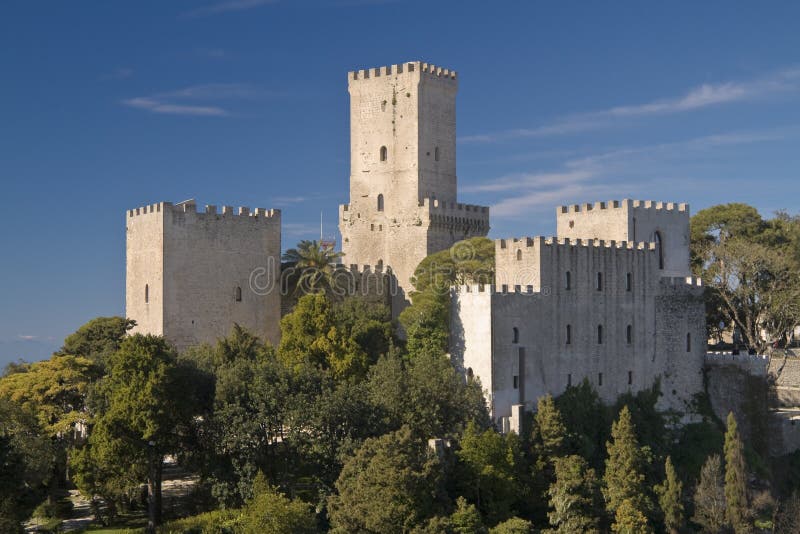 Castles of Erice stock image