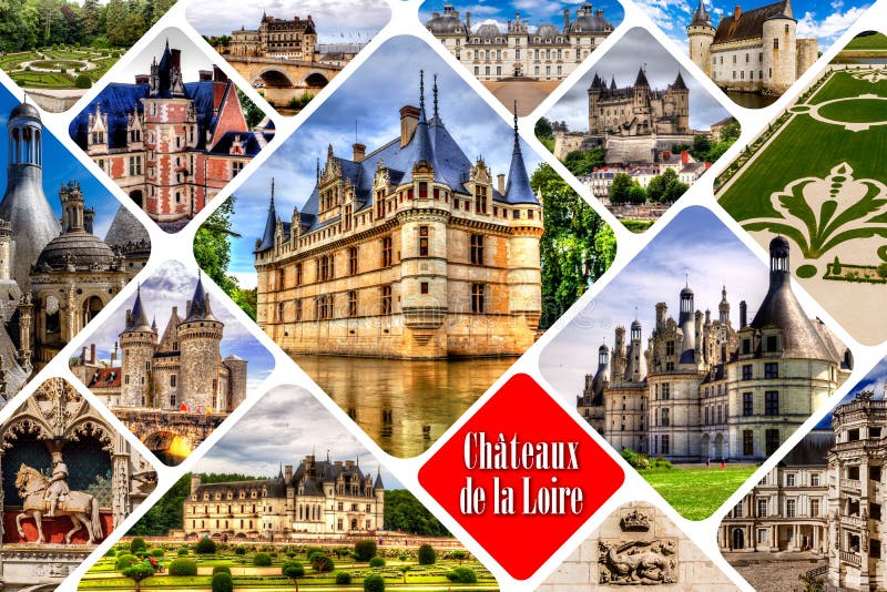 Castles of the Loire Valley Chateaux de la Loire collage.