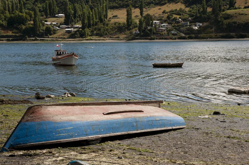 Castro Bay - isola di Chiloe - il Cile fotografie stock Castro Bay - isola di Chiloe - il Cile fotografie stock