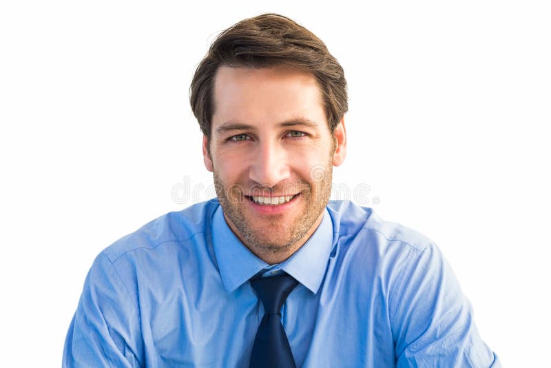 Casual businessman smiling at camera on white background. Cut smiling stock images, royalty-free photos and pictures