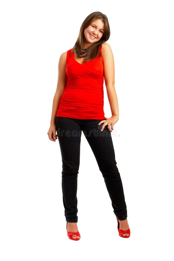 Young Girl in Casual Clothes Stock Photo Image of teenager, print