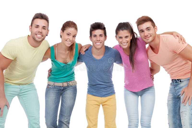 Casual group of friends stock photo. Image of male, positive 33375288