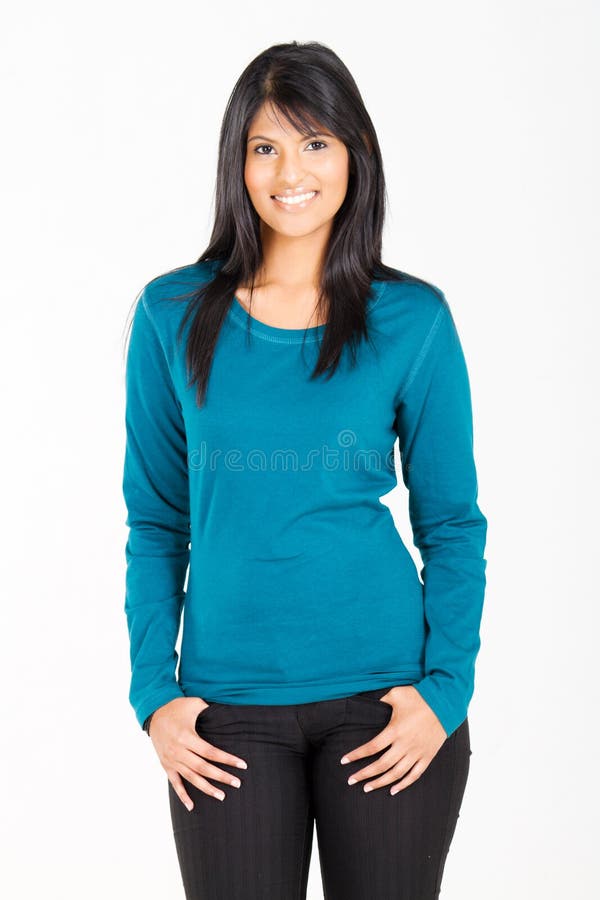 Casual hispanic woman royalty free stock image