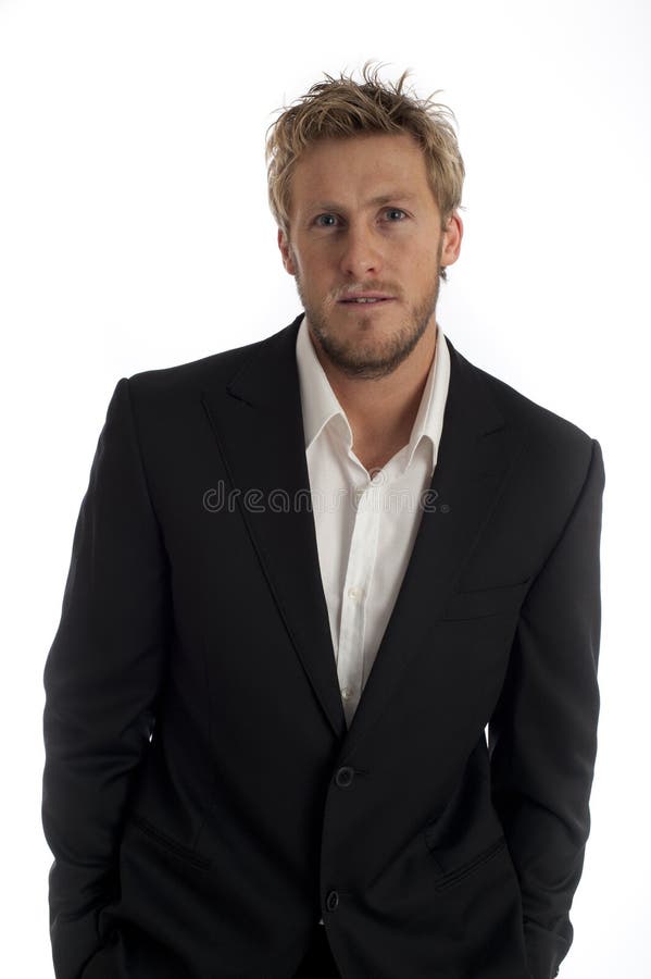 Casual looking male business type isolated against