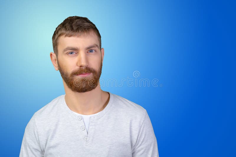 Casual Man Looking Suspiciously Stock Photo - Image of beauty, shirt