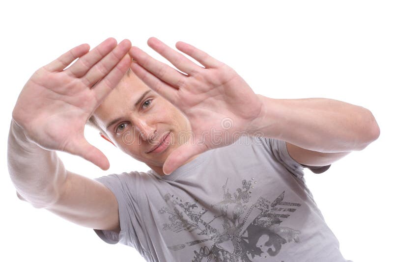 Casual man portrait stock photography