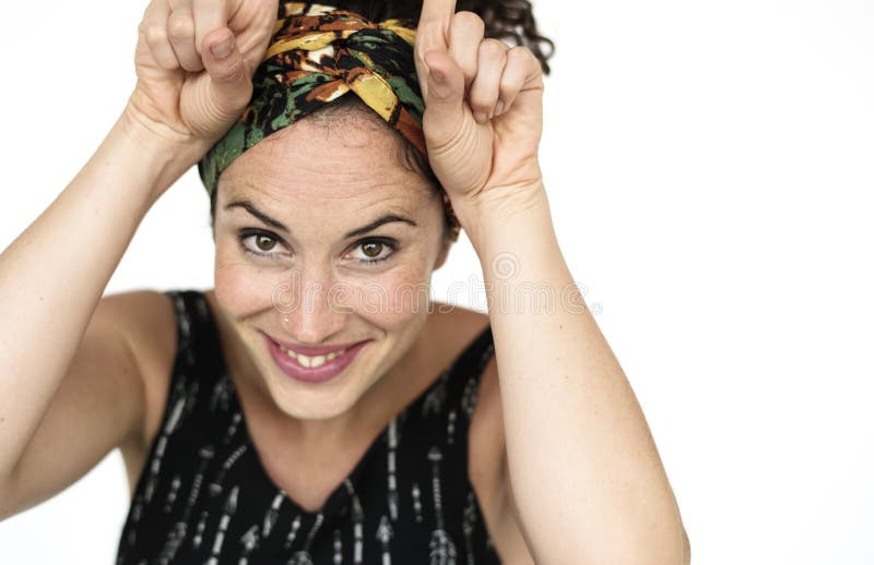 Casuale femminile del ritratto dello studio delle donne immagini stock