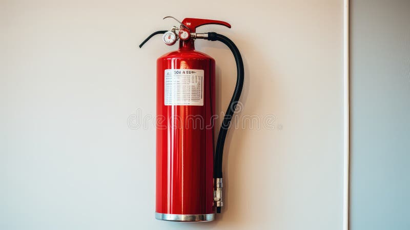 Casă stingătoare de incendiu de urgență royalty free illustration