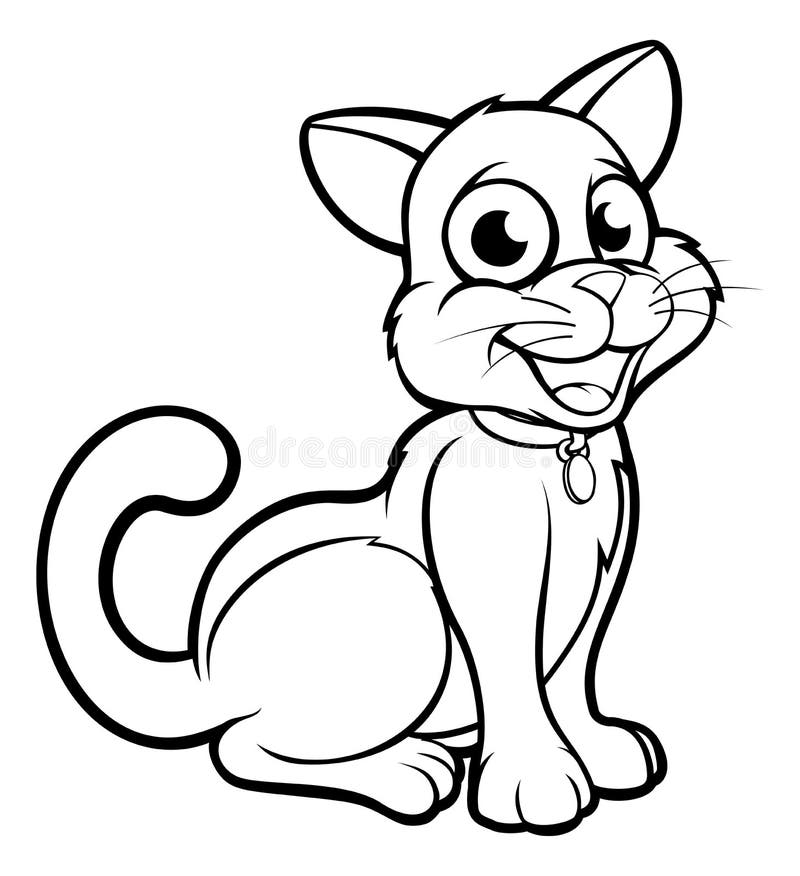 Cat Cartoon stock vector. Illustration of character, kitty - 94115285