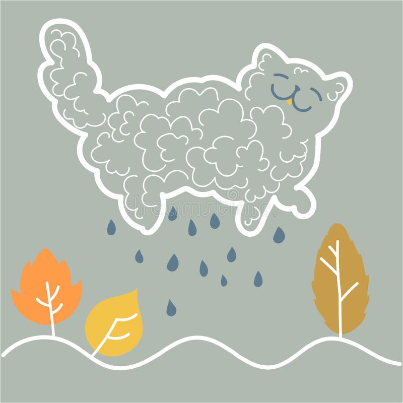 Cloud Cat stock illustration. Illustration of shape, nature 38399594
