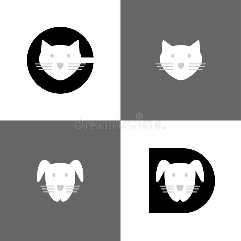 Black isolated design cat, icon vector. Illustration background