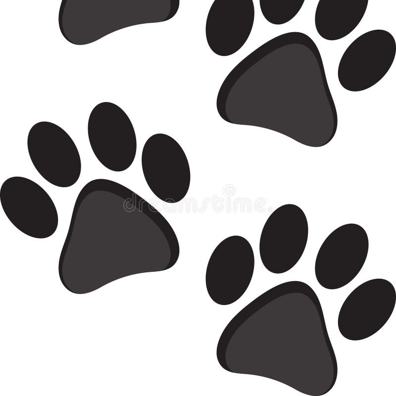 Cat or dog paw print icon stock vector. Illustration of icon - 176944483