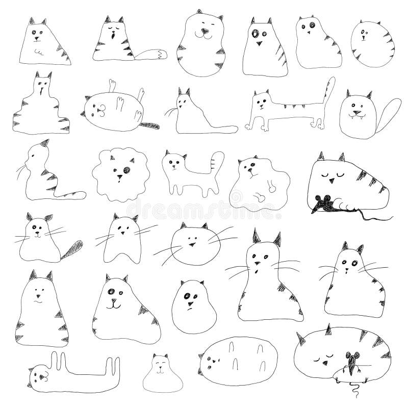 https://thumbs.dreamstime.com/b/cat-doodles-hand-drawn-set-34077537.jpg