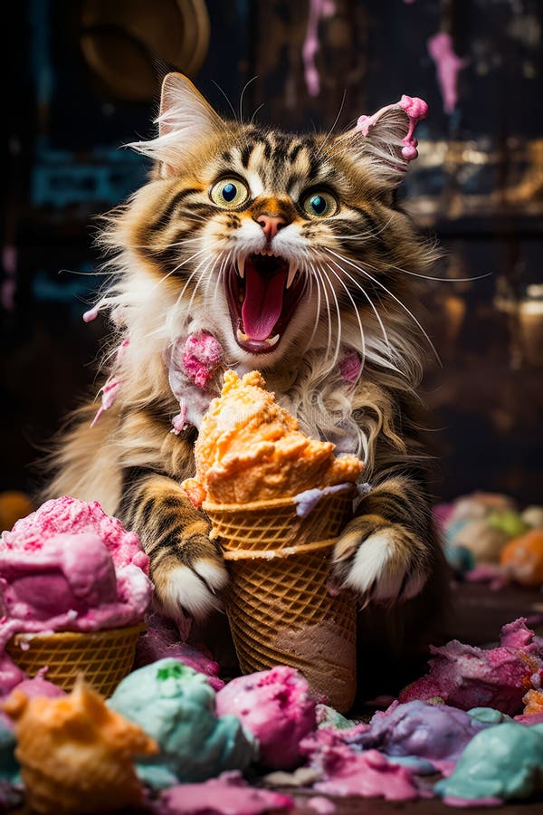 360+ Cat Eat Ice Cream Stock Photos, Pictures & Royalty-Free Images - iStock