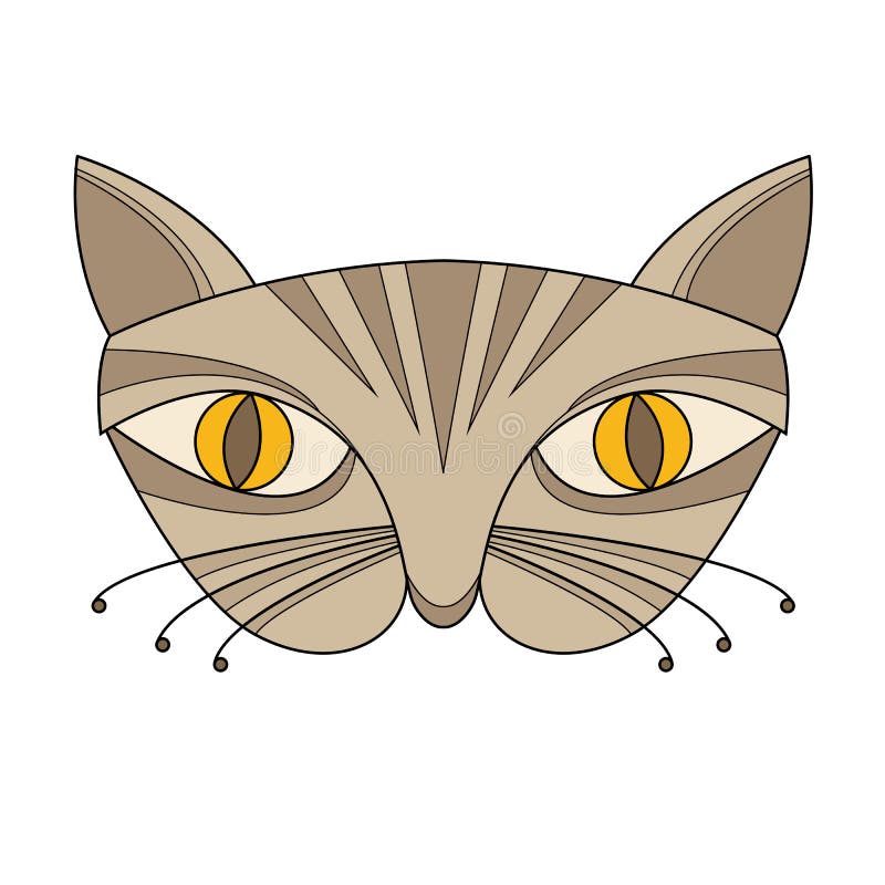 Cat face mask vector stock vector. Illustration of cute 68755831