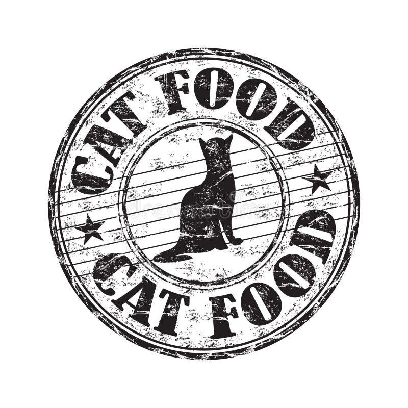 Cat Food Grunge Rubber Stamp Stock Vector Illustration of animal