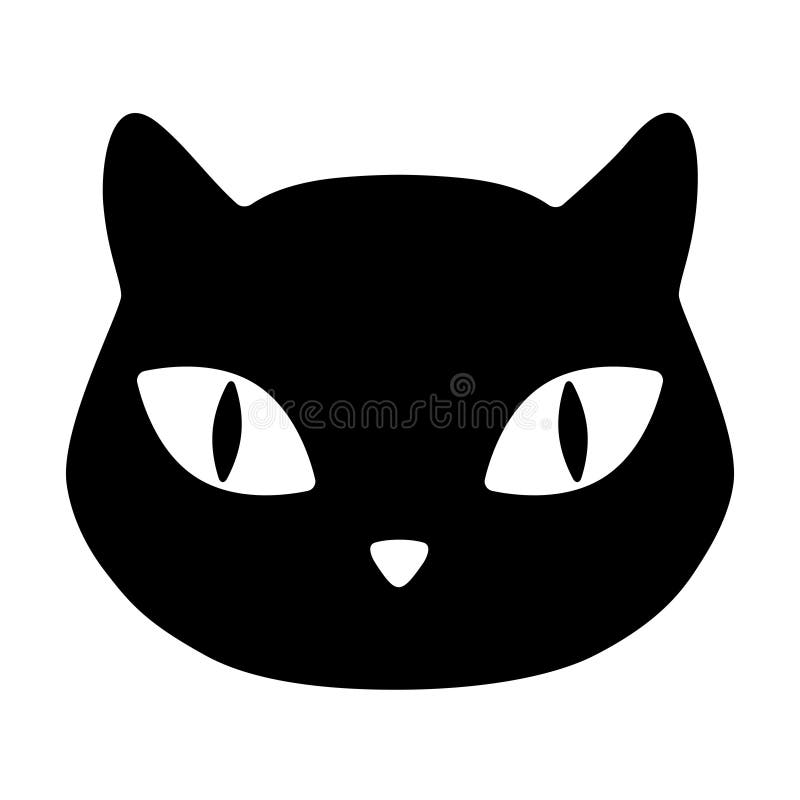 Cat head icon stock vector. Illustration of vector, shape - 95166118