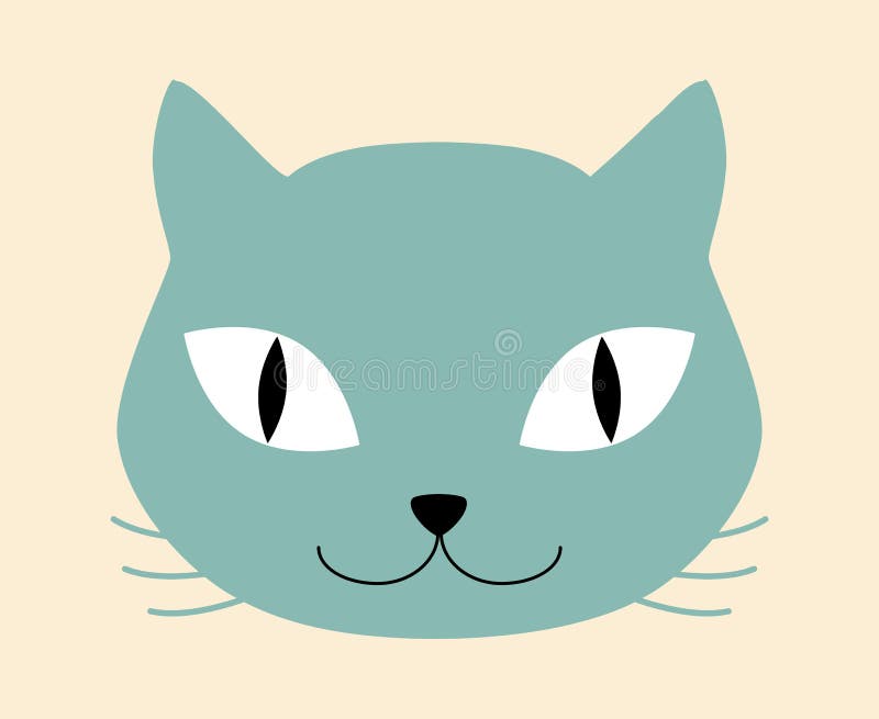 Cat Head Icon ilustração do vetor. Ilustração de mascote - 84584347