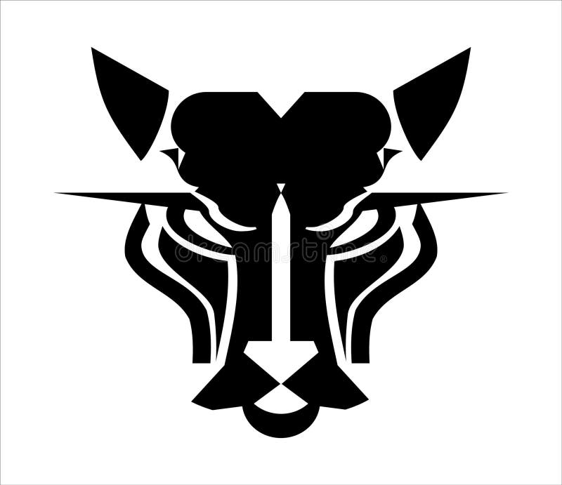 Cat head logo. Panther head icon. vector illustration