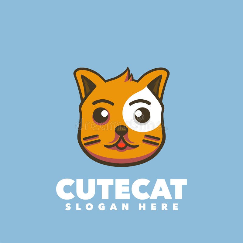 Cat head mascot vector illustration