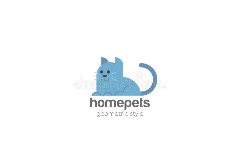 Cat Home pets Logo Schema vettoriale di progettazione astratto royalty illustrazione gratis Cat Home pets Logo Schema vettoriale di progettazione astratto royalty illustrazione gratis