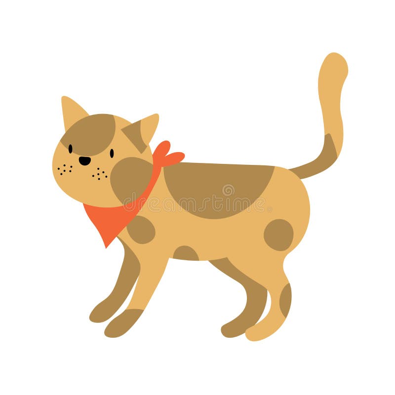 Cute Cat Icon Over White Background Vector Illustration Royalty