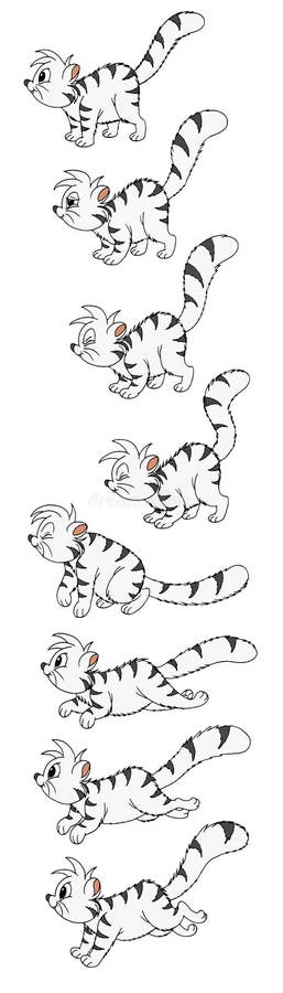 Cat jumping stock illustration. Illustration of tiger - 43479875
