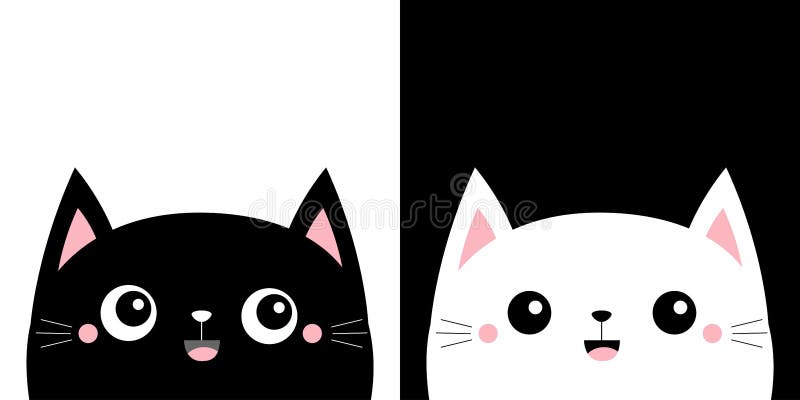 cute cat clipart face excited