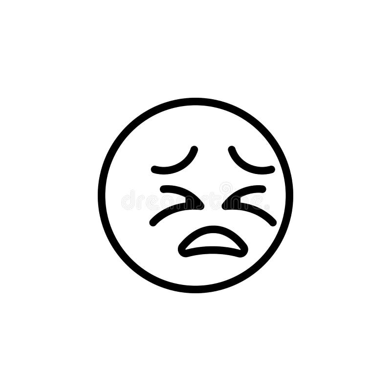 Cat Angry Emoji Outline Icon. Signs and Symbols Can Be Used for Web, Logo,  Mobile App, UI, UX Stock Illustration - Illustration of depressed, white:  151899731