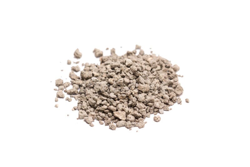 Pile Of Cat Litter On White Background Stock Photo Image of toilet