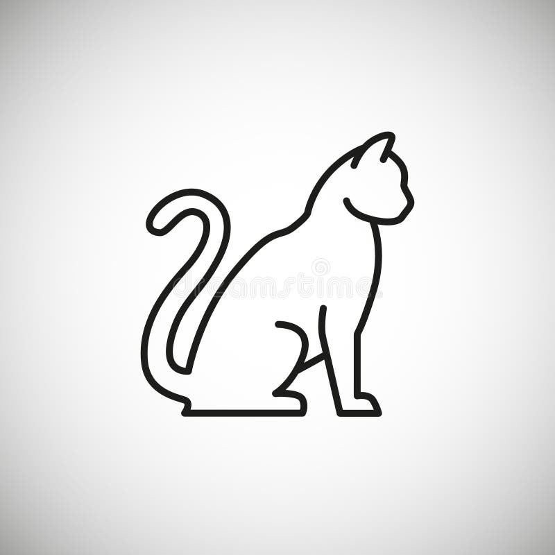 Cat icon symbol on white Royalty Free Vector Image