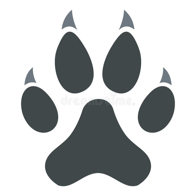 Cat paw icon isolated stock vector. Illustration of right - 90964040