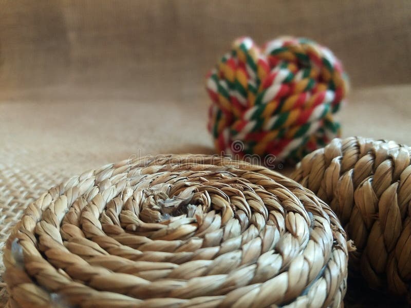 Cat rope toys stock image. Image of wool, cats, toys 95697369