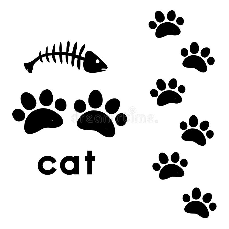 Cat's paw prints royalty free illustration Cat's paw prints royalty free illustration